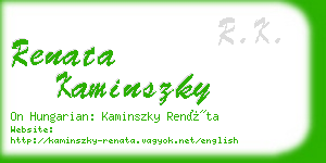 renata kaminszky business card